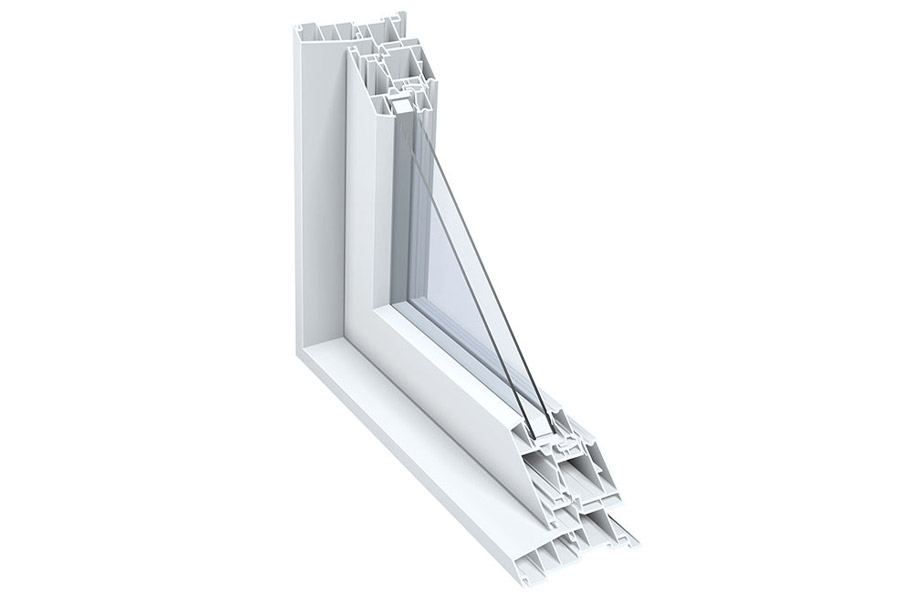 4 1/2 inches PVC frame casement window